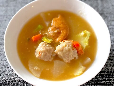 胃腸疲れに⭐根菜と冷凍鶏団子のトロトロ雑煮